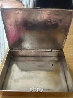 Vintage Indian Silver & ENamelled Box 181g