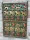 Vintage Indian Steel Jali Panel Painted Elephant Tiger Horse Wall Hanging Art A