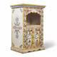 Vintage Indian Style Hand Painted Wooden Bedside Cabinet Cupboard