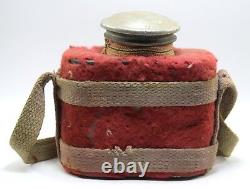 Vintage Indian Water kettle Cloth Cover Design travelling Zinc bottle. G23-82