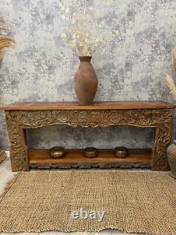 Vintage Indian carved Console table