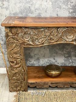 Vintage Indian carved Console table