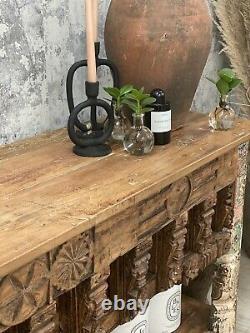 Vintage Indian carved Console table