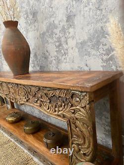 Vintage Indian carved Console table