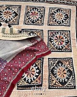 Vintage Indian kantha Patchwork Rug