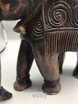 Vintage Indian wooden elephant 2.400 Kg