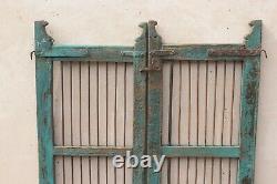 Vintage Iron Grill Wooden Dog Gate Antique Fatak Small Gate Home Wall Deco BS-78