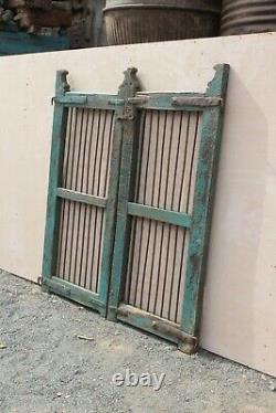Vintage Iron Grill Wooden Dog Gate Antique Fatak Small Gate Home Wall Deco BS-78