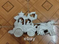 Vintage Mahabharat Geeta Sermon Rath Chariot Metal Figurine Statue