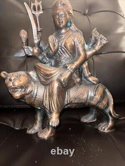 Vintage Mahakali, Goddess Parvati, Hindu God Idol, Ancient Mahakali Statue