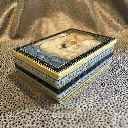Vintage Mughal Hand Painted Marble Box