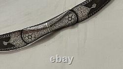 Vintage Mughal Islamic ottoman Silver Damascened Bow Damascus Steel Bow Archery