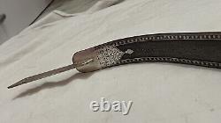 Vintage Mughal Islamic ottoman Silver Damascened Bow Damascus Steel Bow Archery