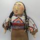 Vintage Native American Plains Indian Hand Beaded Leather Doll 11 Antique