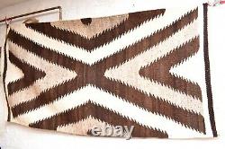 Vintage Navajo Blanket Rug native american indian Eye Dazzler LG Antique 62x32