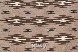 Vintage Navajo Blanket Rug native american indian Wide Ruins Antique 48x28
