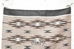 Vintage Navajo Blanket Rug native american indian Wide Ruins Antique 48x28