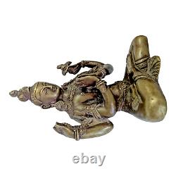 Vintage Old Antique Brass Rare God Lord Shiva Shadakshari / Figure / Statue