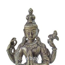 Vintage Old Antique Brass Rare God Lord Shiva Shadakshari / Figure / Statue