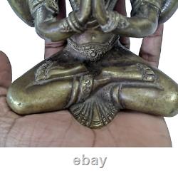 Vintage Old Antique Brass Rare God Lord Shiva Shadakshari / Figure / Statue