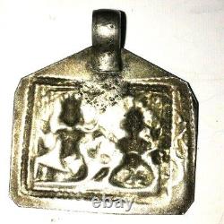 Vintage Old Antique Handcrafted Tribal Hindu God sterling Silver Pendant