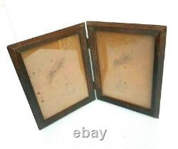 Vintage Old Antique Unique Rose Wood Hand Craved Table Top Decor Frame Panel