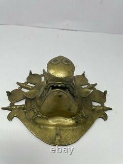 Vintage Old Brass Varah Mask South Kerala Hand Crafted Decorative NH7011