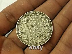 Vintage Old George VI King Emperor One Rupee India 1941 Rare Silver Coin