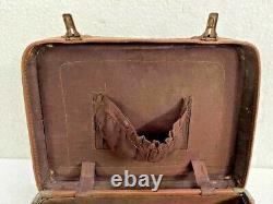 Vintage Old Handmade Multipurpose Leather Hand Bag Case / Briefcase, Collectible
