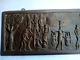 Vintage Old Indian Carved Wooden Wall Hanging Panel Village People Storing Water