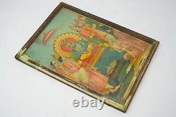 Vintage Old Raja Ravi Verma's Lithograph Print Of Ramayan Gods Framed NH7248
