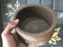 Vintage Old Rare Handmade Primitive Multipurpose Use Stone Bowl Rich Patina