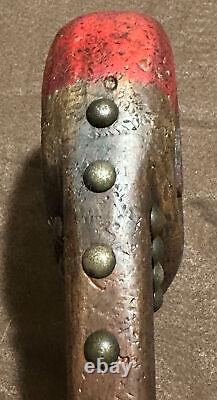 Vintage Pawnee Indian Ball Head War Club Early 19th Century Warrior's Face Carv