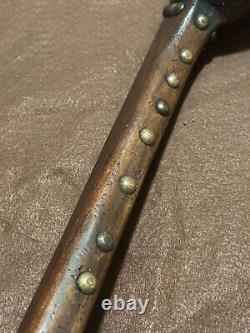 Vintage Pawnee Indian Ball Head War Club Early 19th Century Warrior's Face Carv