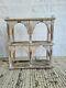 Vintage Reclaimed Indian Hand Made Painted Wooden Temple Wall Display Shelves