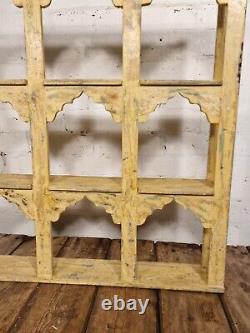 Vintage Reclaimed Indian Hand Made Painted Wooden Temple Wall Display Shelves