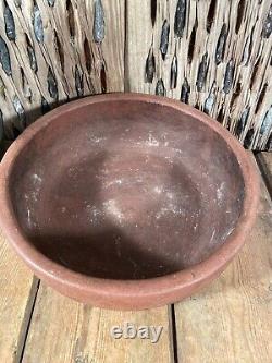 Vintage Rustic Hand Made Indian Clay Stone Bowl Dish