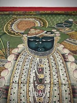 Vintage Shrinathji Pichwai Painting 7 Year Old Infant Krishna Nathdwara Udaipur