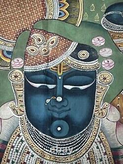 Vintage Shrinathji Pichwai Painting 7 Year Old Infant Krishna Nathdwara Udaipur