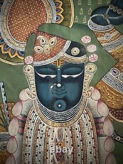 Vintage Shrinathji Pichwai Painting 7 Year Old Infant Krishna Nathdwara Udaipur