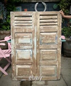 Vintage Shuttered Doors. French Style. Puducherry. Tamil Nadu India. 2 Available
