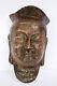 Vintage Solid Brass Copper Head Sculpture Carved Face Antique Collectible Rare