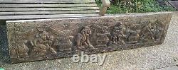 Vintage Stunning very large Indian Hand Carved wood wall hanging Collection Only