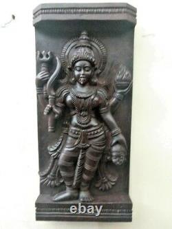 Vintage Temple Wall Panel Hindu Durga Kali Devi panel sculpture Statue Decor Old