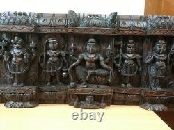 Vintage Wall Panel Hindu God Vishnu Avatar Dashavatar Statue Sculpture Art Decor