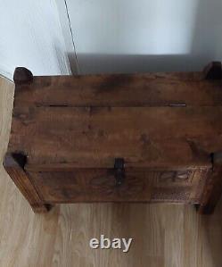 Vintage Wooden Dowry Chest From The Swat Valley Pakistan