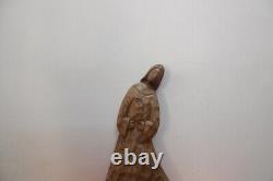 Vintage Wooden Handcrafted Doll Figurine Decorative Bend Head Doll Antique