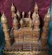 Vintage Wooden Taj Mahal A Fine Large Example With Brass Detail (wired)