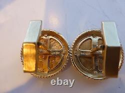 Vintage antique 1914 Liberty Indian Head $2.50 gold coin cufflinks eagle 14k 22g