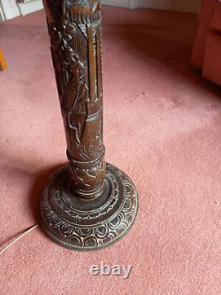 Vintage hand-carved lampstand, bought in India 1930-40's and now rare